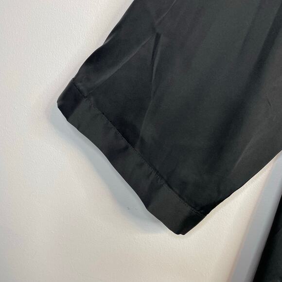 Fox & Royal City Chic Long Black Satin Robe Classic Minimalist Plus Size 18 M - Picture 6 of 15